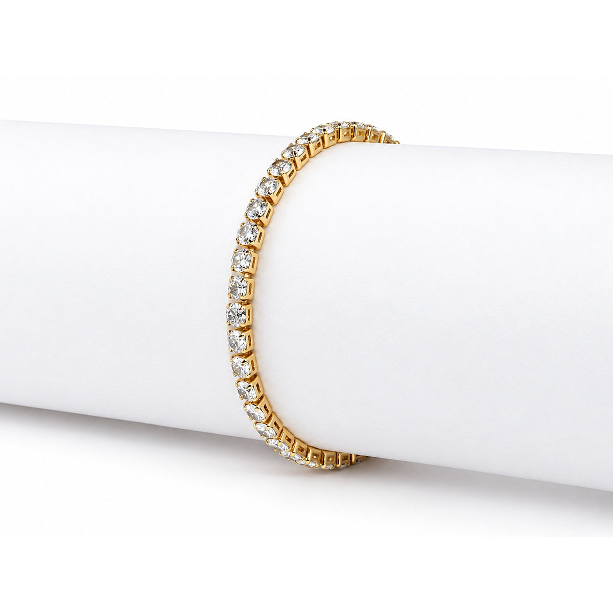 Gold Plated Cubic Zirconia Tennis Bracelet for Women