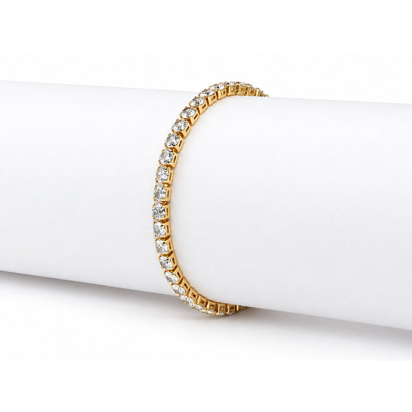 Gold Plated Cubic Zirconia Tennis Bracelet for Women