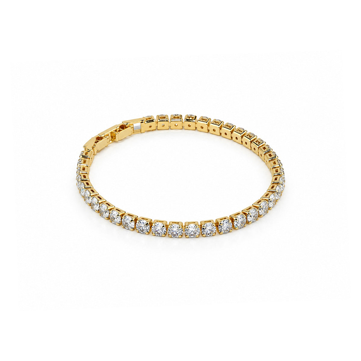 Gold Plated Cubic Zirconia Tennis Bracelet for Women