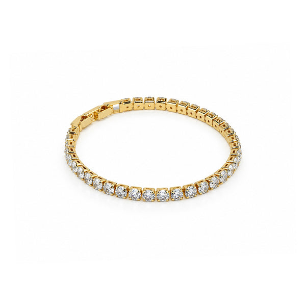 Gold Plated Cubic Zirconia Tennis Bracelet for Women