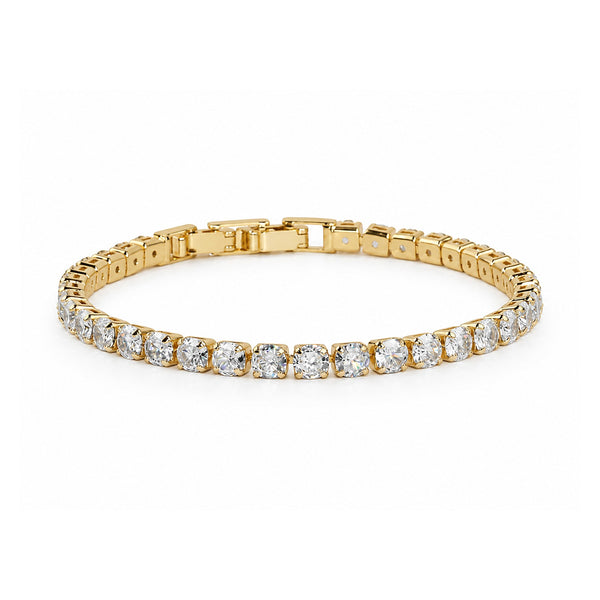 Gold Plated Cubic Zirconia Tennis Bracelet for Women