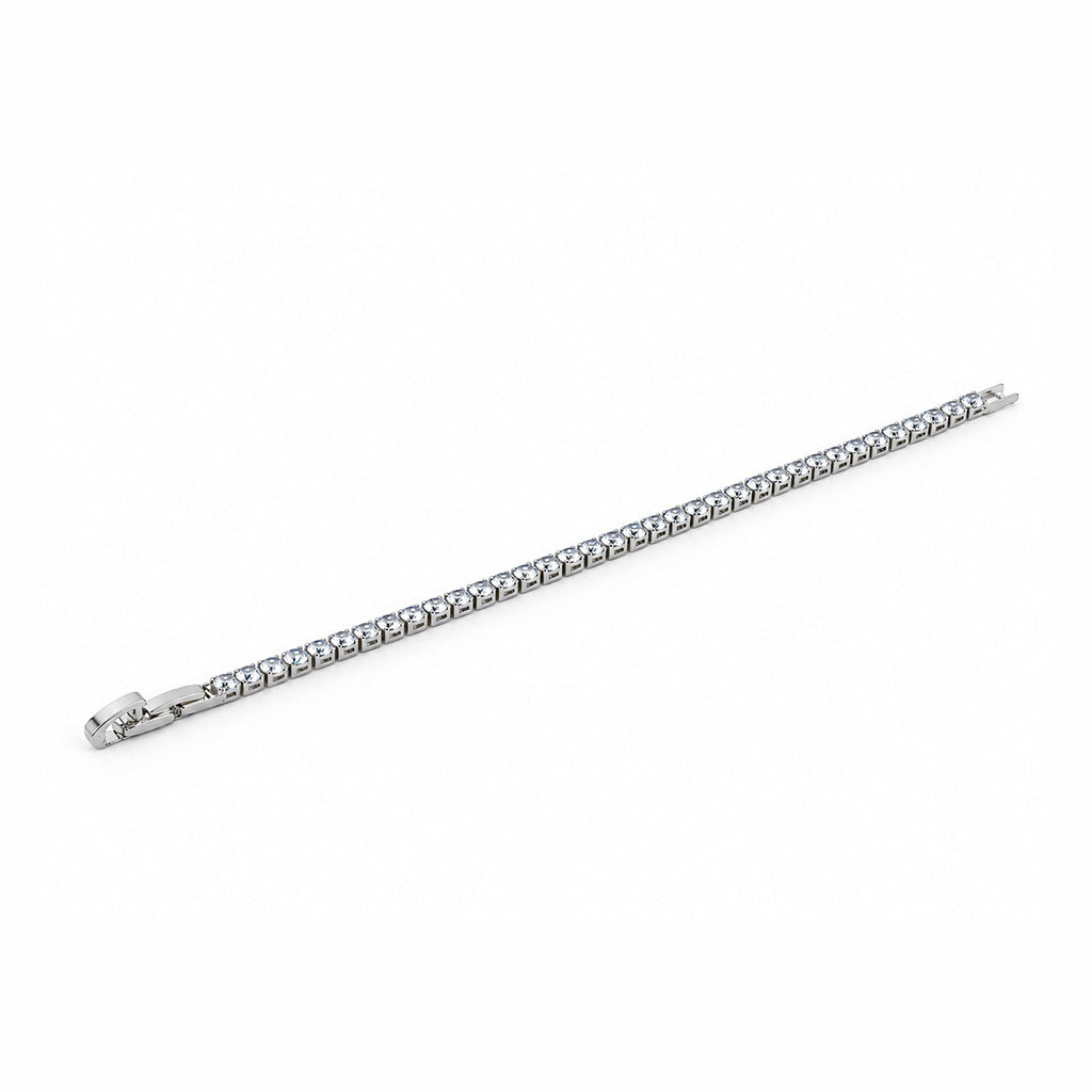 Silver Cubic Zirconia Tennis Bracelet for Women