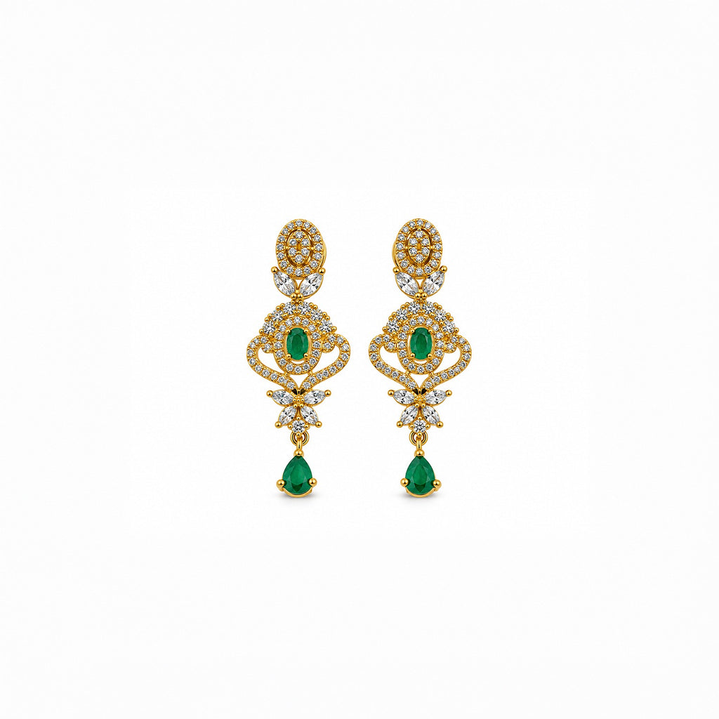 Green Stone Gold Necklace
