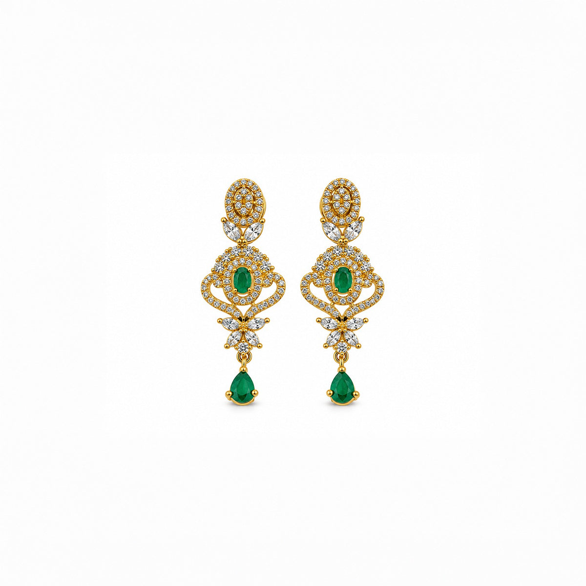 Green Stone Gold Necklace