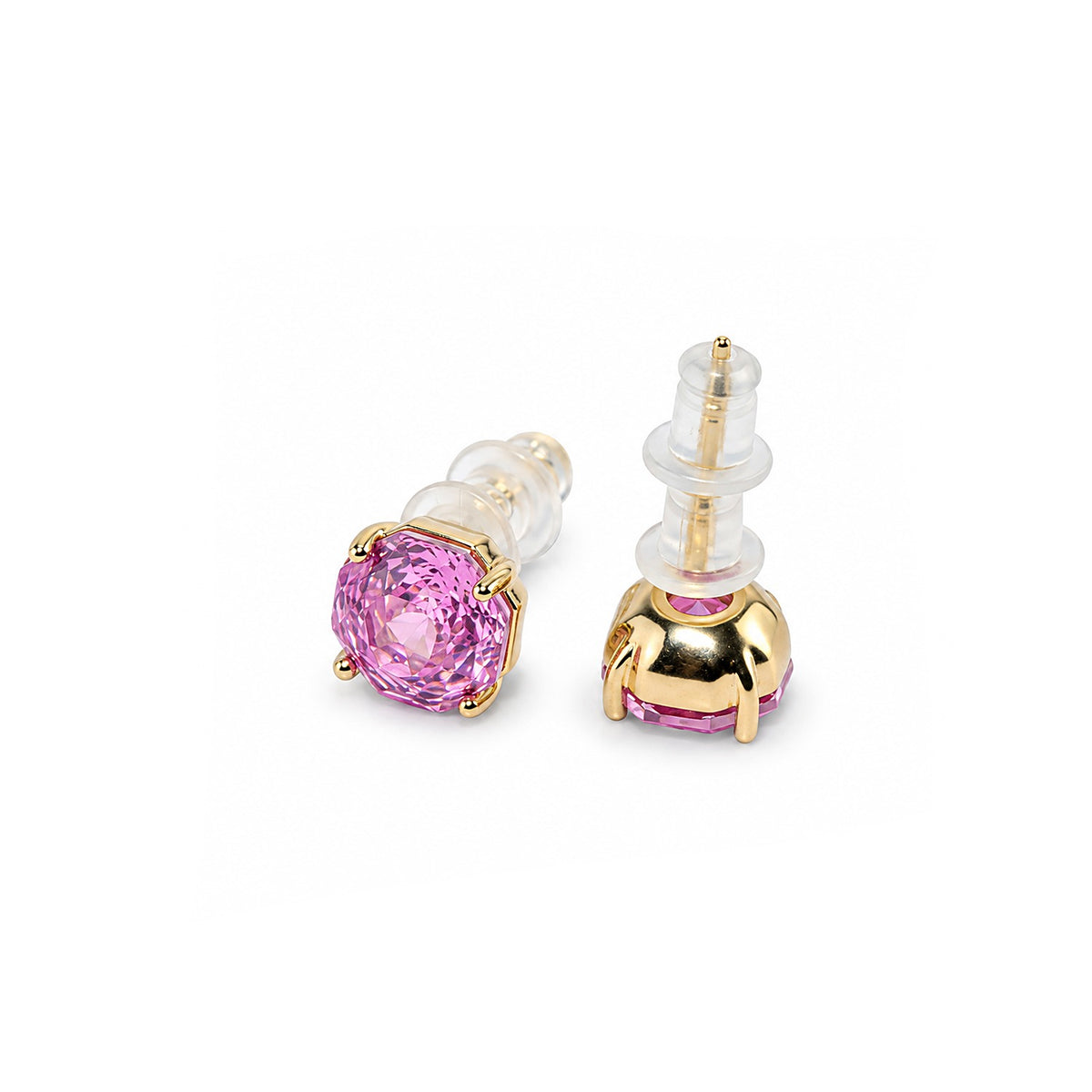 Pink Crystal Stud Earrings for Women