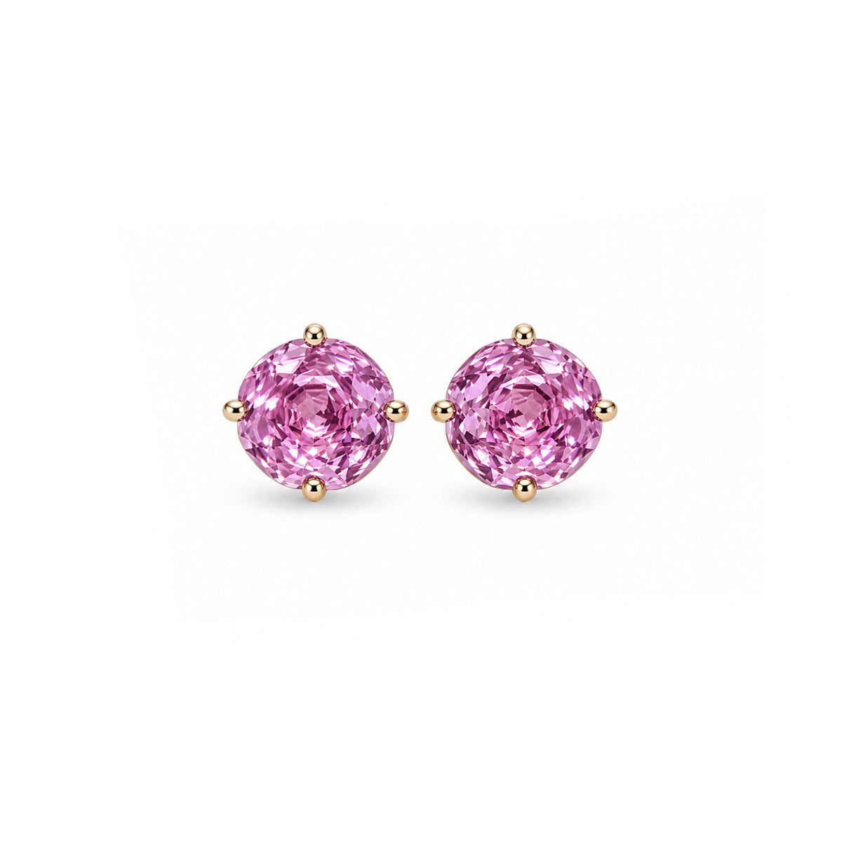 Pink Crystal Stud Earrings for Women