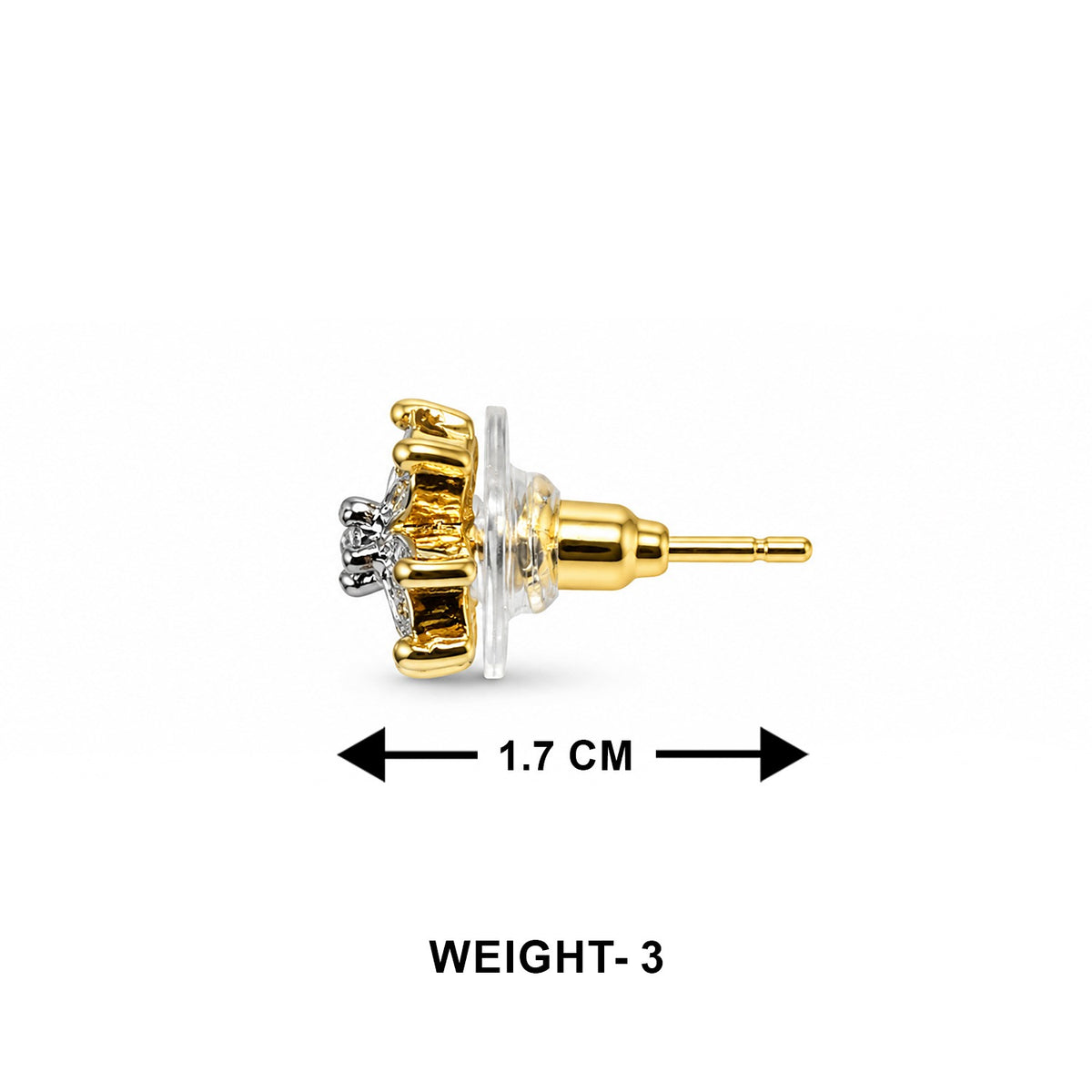Crystal Flower Stud Earrings for Women