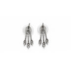 Silver-Tone Crystal Stud Earrings for Women