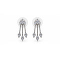 Silver-Tone Crystal Stud Earrings for Women