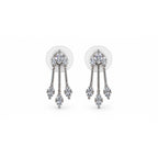 Silver-Tone Crystal Stud Earrings for Women