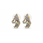 Gold Plated American Diamond Stud Earrings for Women