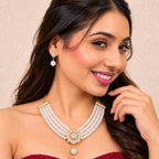 Elegant Multi-Layer Pearl Jewellery Set  for Women