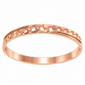 Gold-Tone Floral Cut-Out Bangle for Women – Butterfly CZ Stone Designer Bracelet