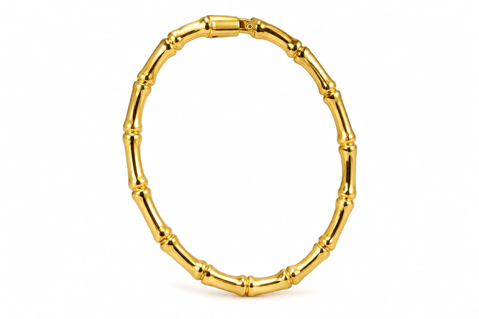 Golden Bamboo Kada for Women – Gold-Plated Bamboo Design Openable Bangle Bracelet