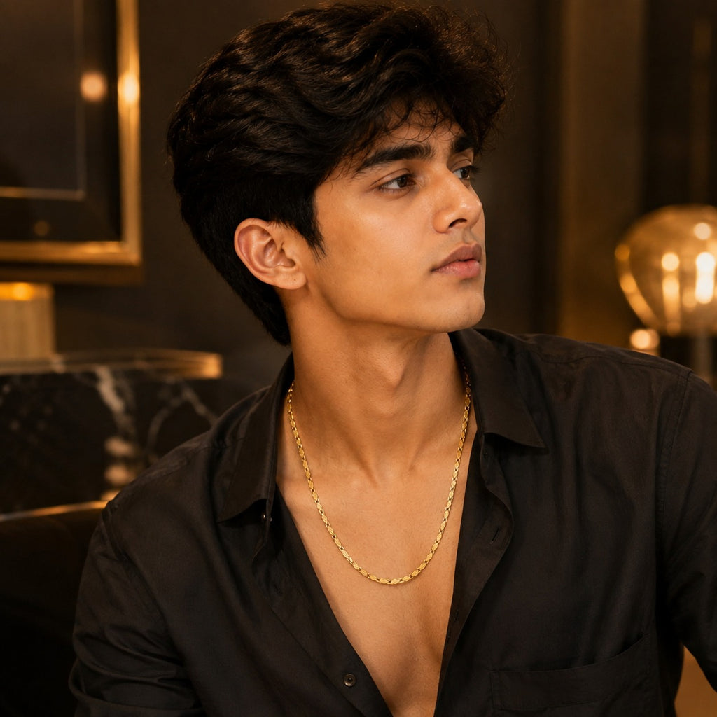 Kaju Katli Textured chain for Men's