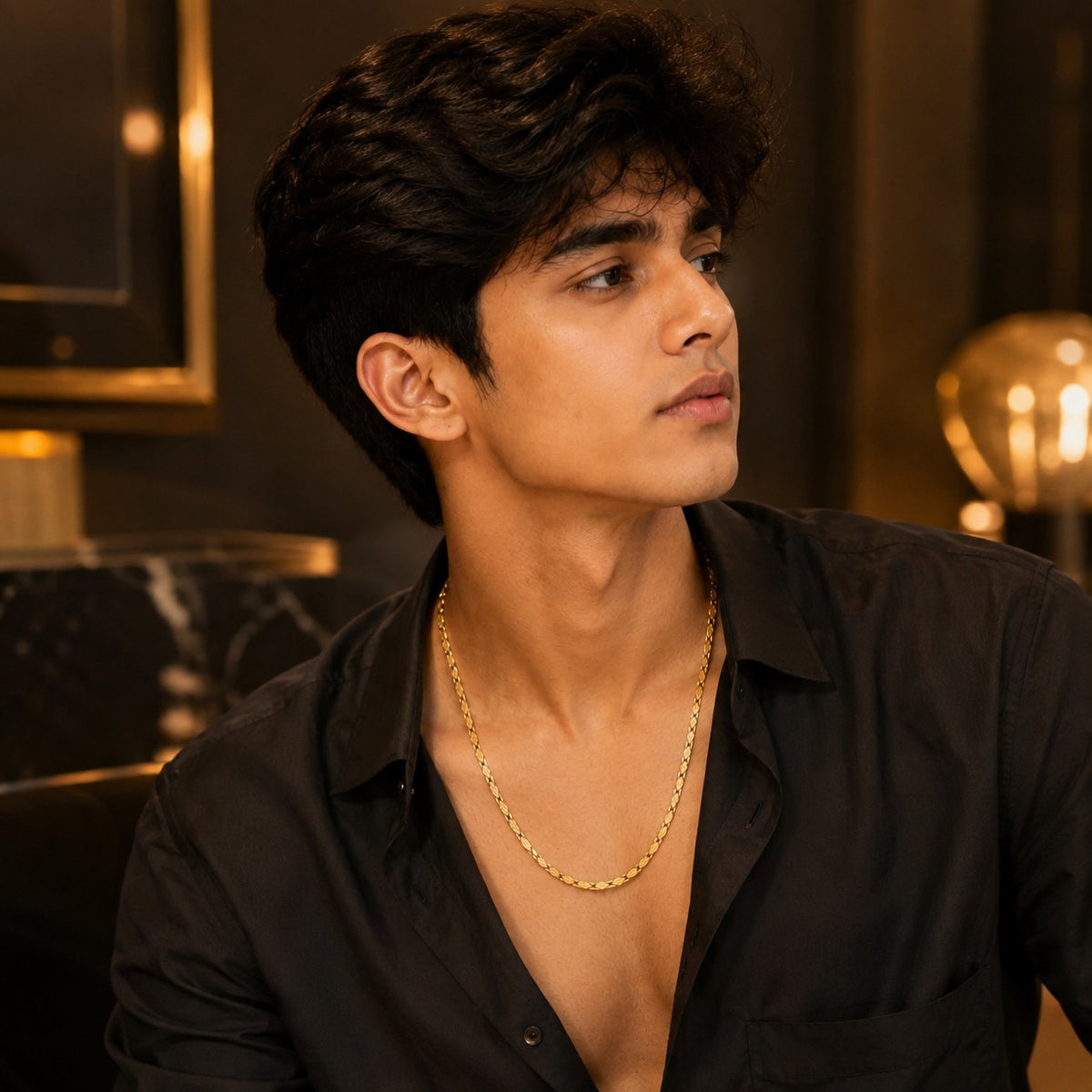 Kaju Katli Textured chain for Men's