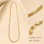 3 Line Hyway Gold Chain For Men's
