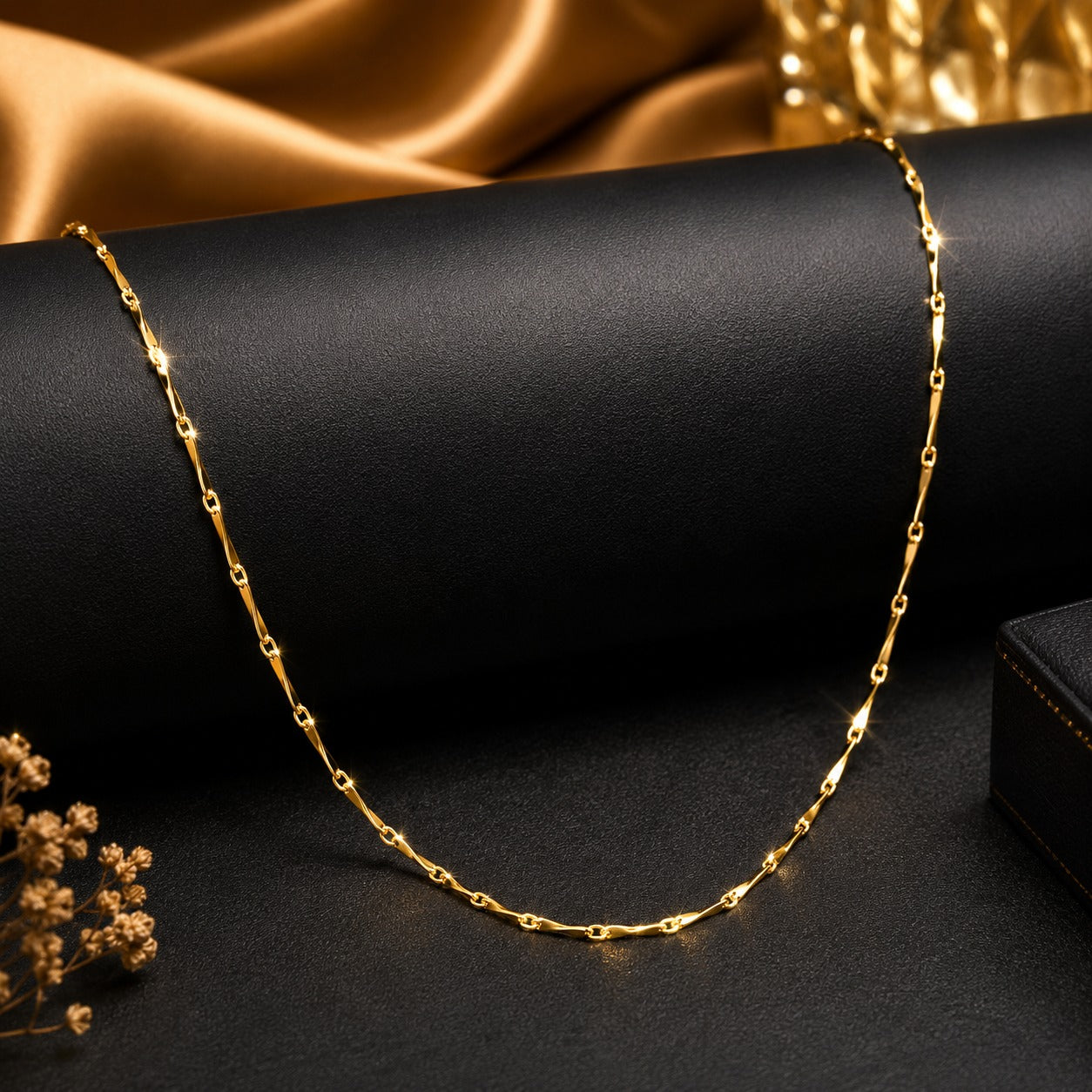 Golden Grace Gold-Plated Chain Necklace for Women – Minimalist Lightweight Everyday & Party Wear Jewellery