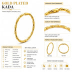 Golden Bamboo Kada for Women – Gold-Plated Bamboo Design Openable Bangle Bracelet