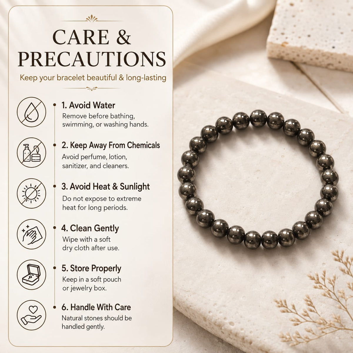 Pyrite Bracelet for Men & Women's