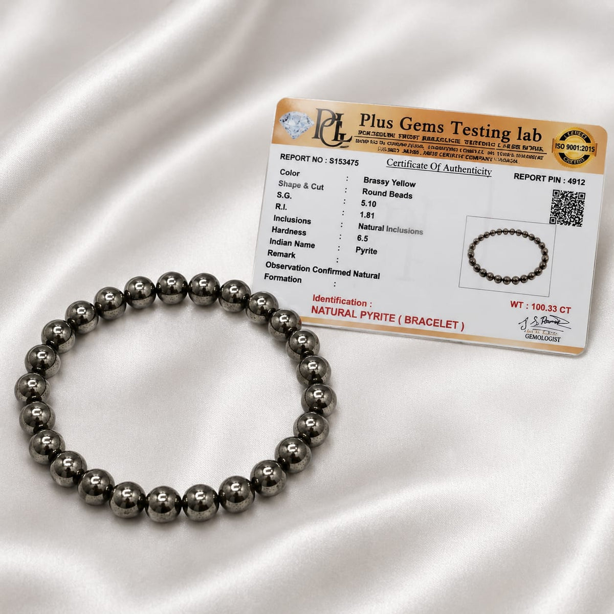 Pyrite Bracelet for Men & Women's