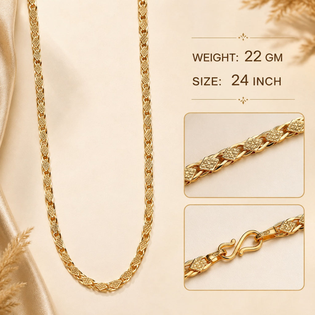 Kaju Katli Textured chain for Men's