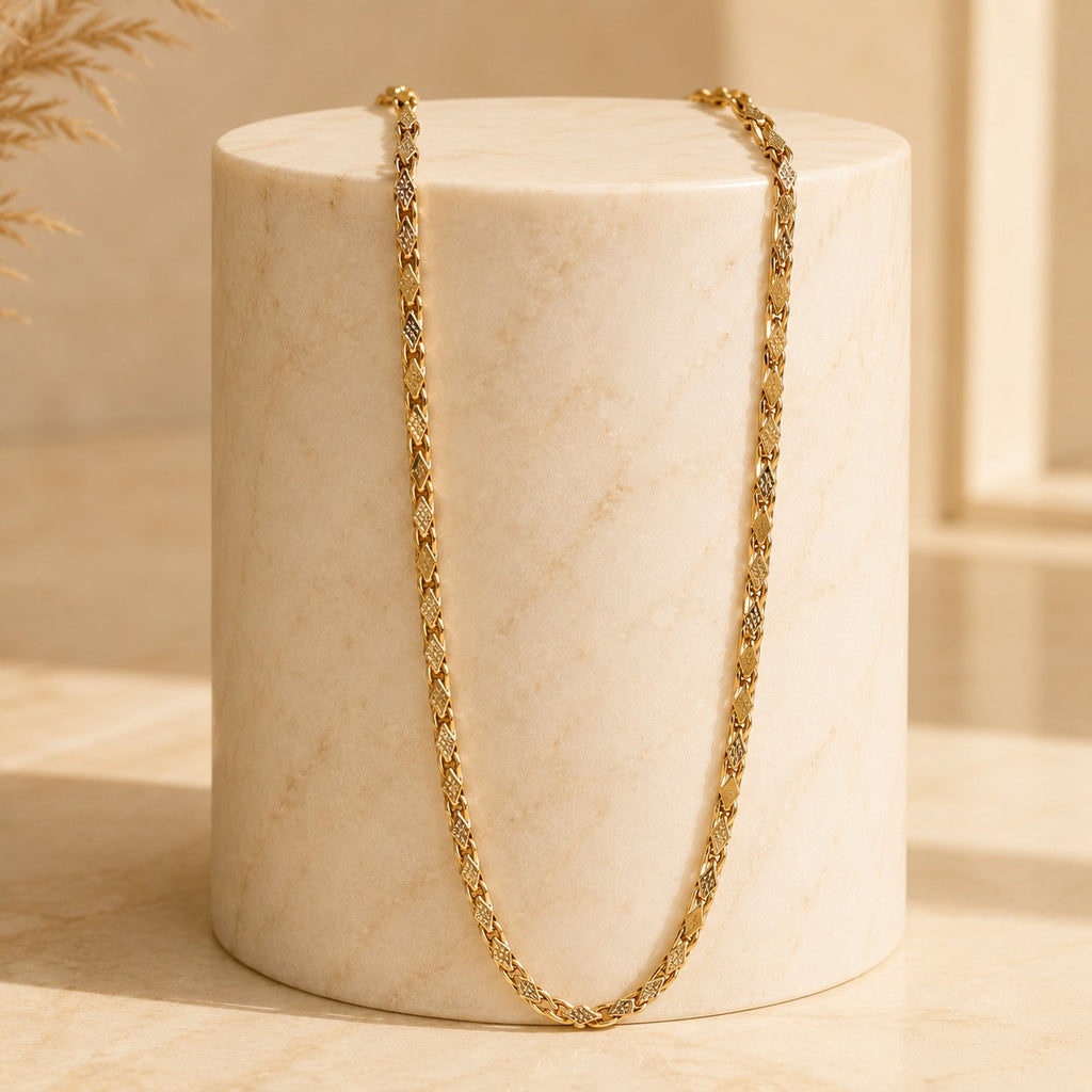 Kaju Katli Textured chain for Men's