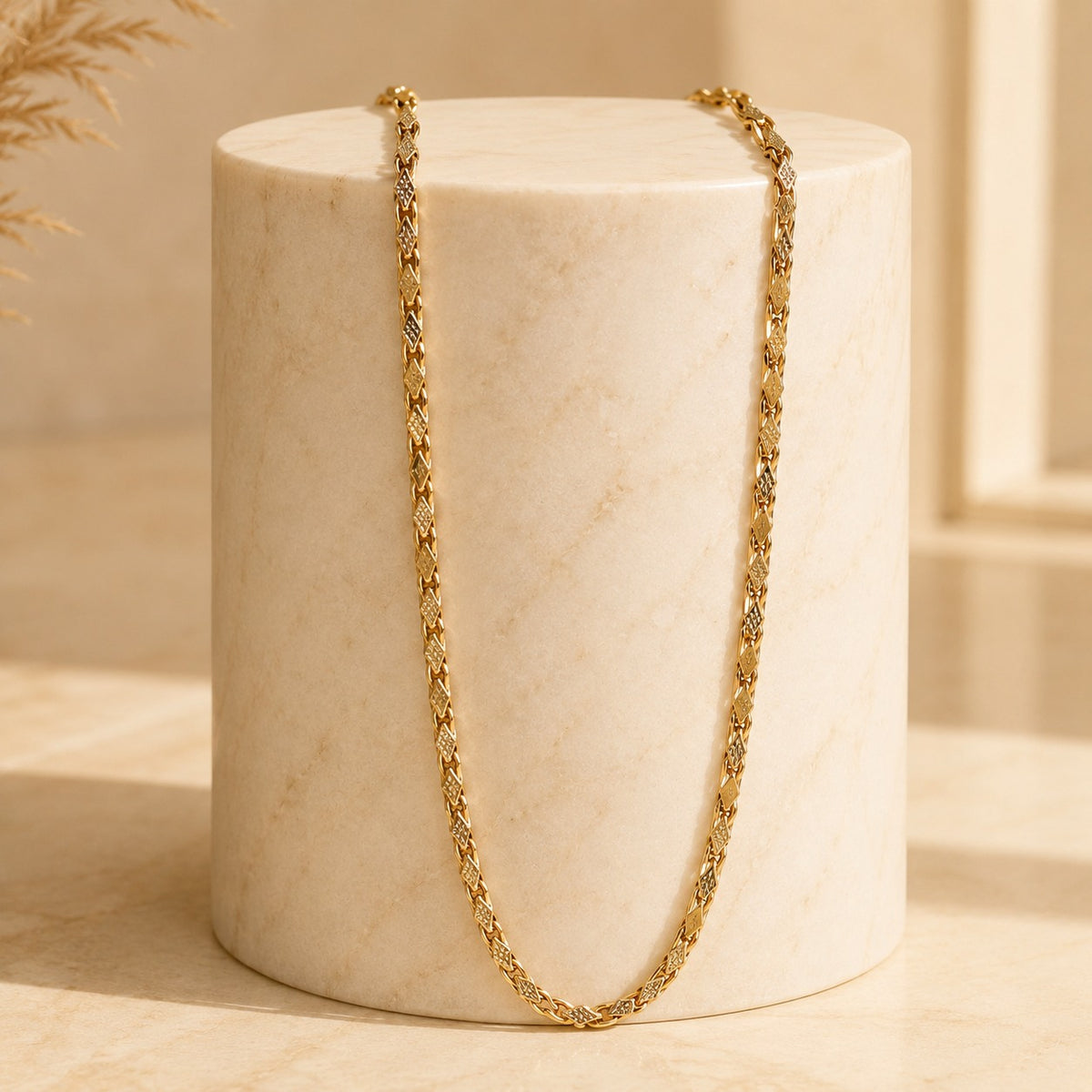Kaju Katli Textured chain for Men's