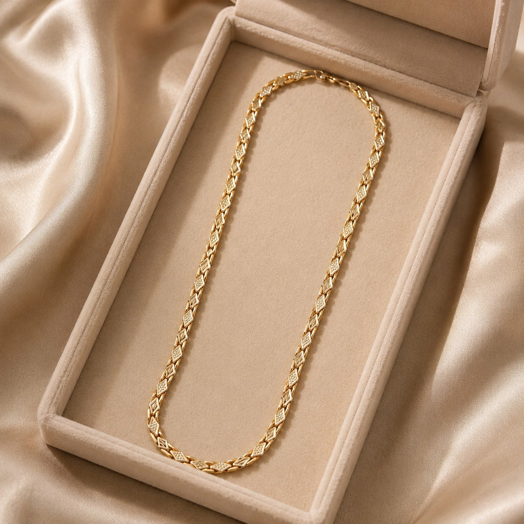 Kaju Katli Textured chain for Men's