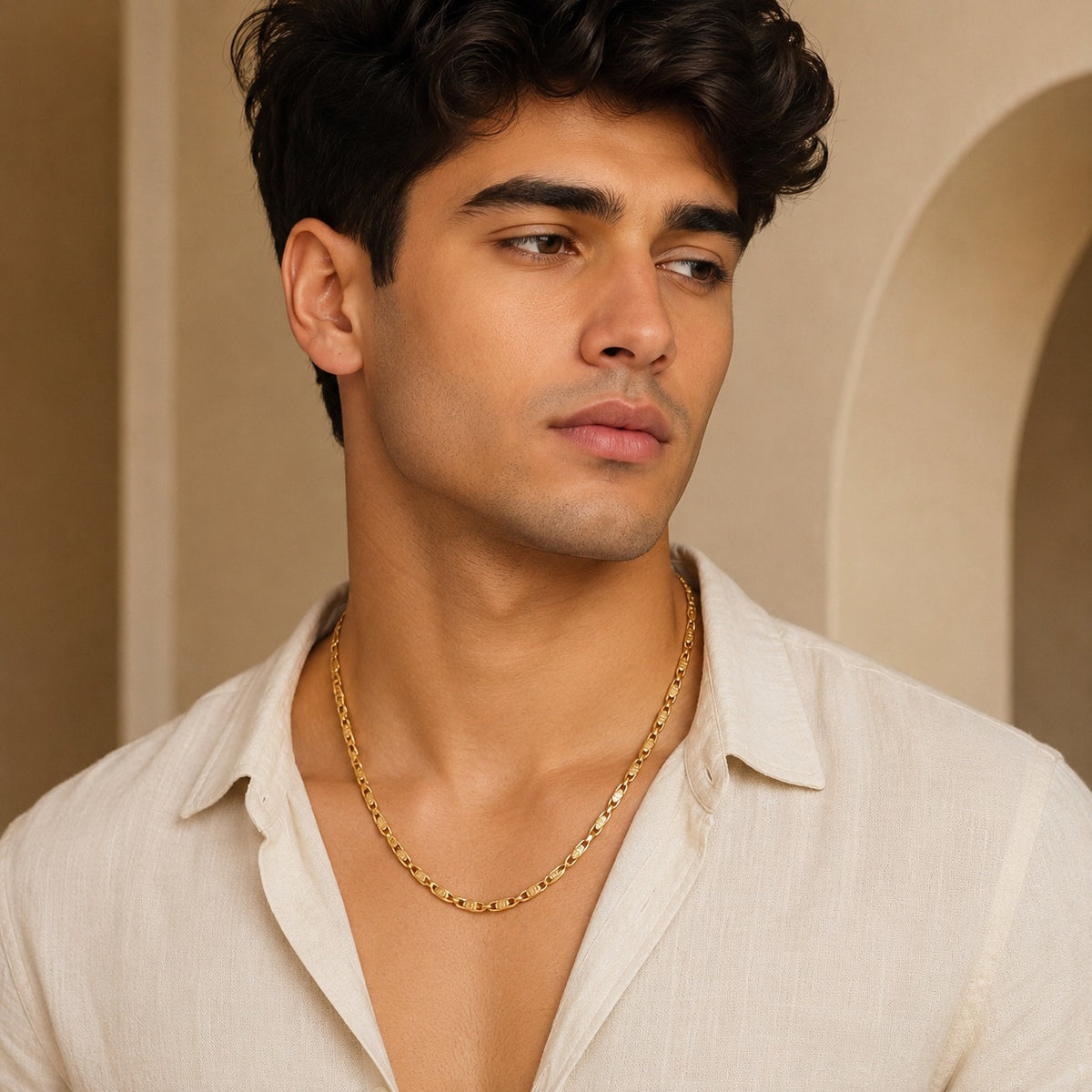 Lotus Link Chain for Men's