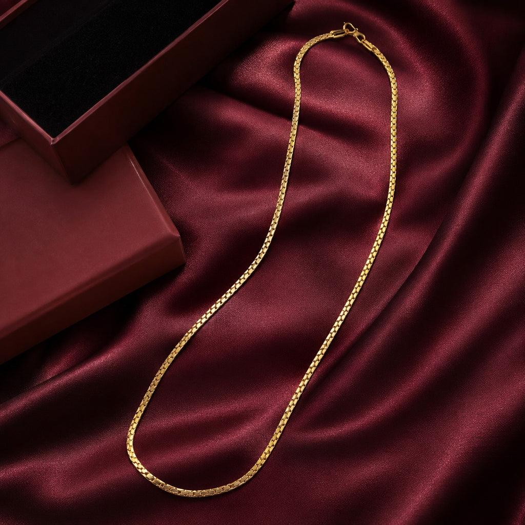 Fancy Classic Gold Plated Link Chain For Men's