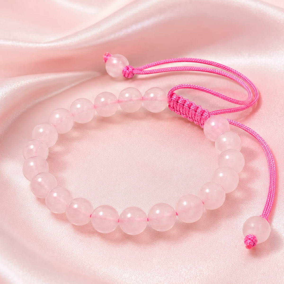 Spiry Rose Quartz Bracelet for Women & Men