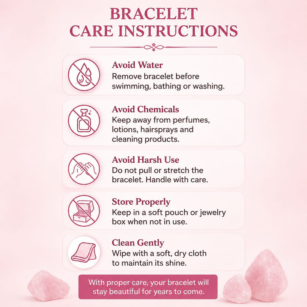 Spiry Rose Quartz Bracelet for Women & Men