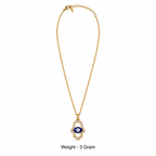 Gold Hamsa Evil Eye Pendant Necklace
