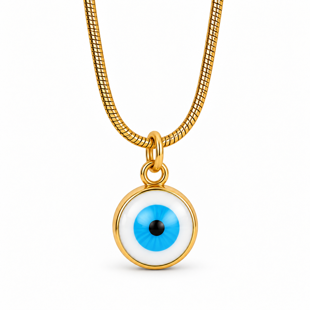 Gold Evil Eye Pendant Necklace