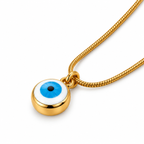 Gold Evil Eye Pendant Necklace