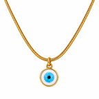Gold Evil Eye Pendant Necklace