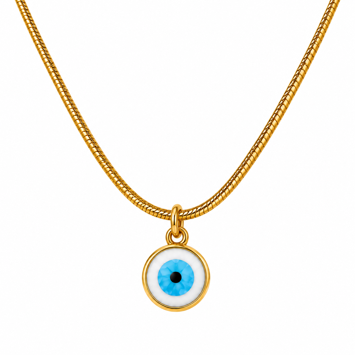 Gold Evil Eye Pendant Necklace