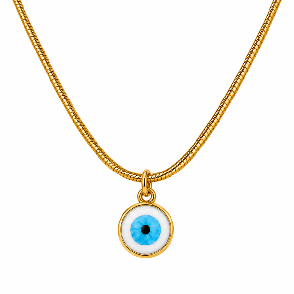 Gold Evil Eye Pendant Necklace