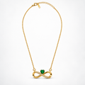 Gold Infinity Heart Pendant Necklace