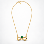 Gold Infinity Heart Pendant Necklace