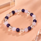 Rose quartz and amethyst bracelet for men and women