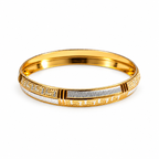 Gold & Silver Designer Textured Kada
