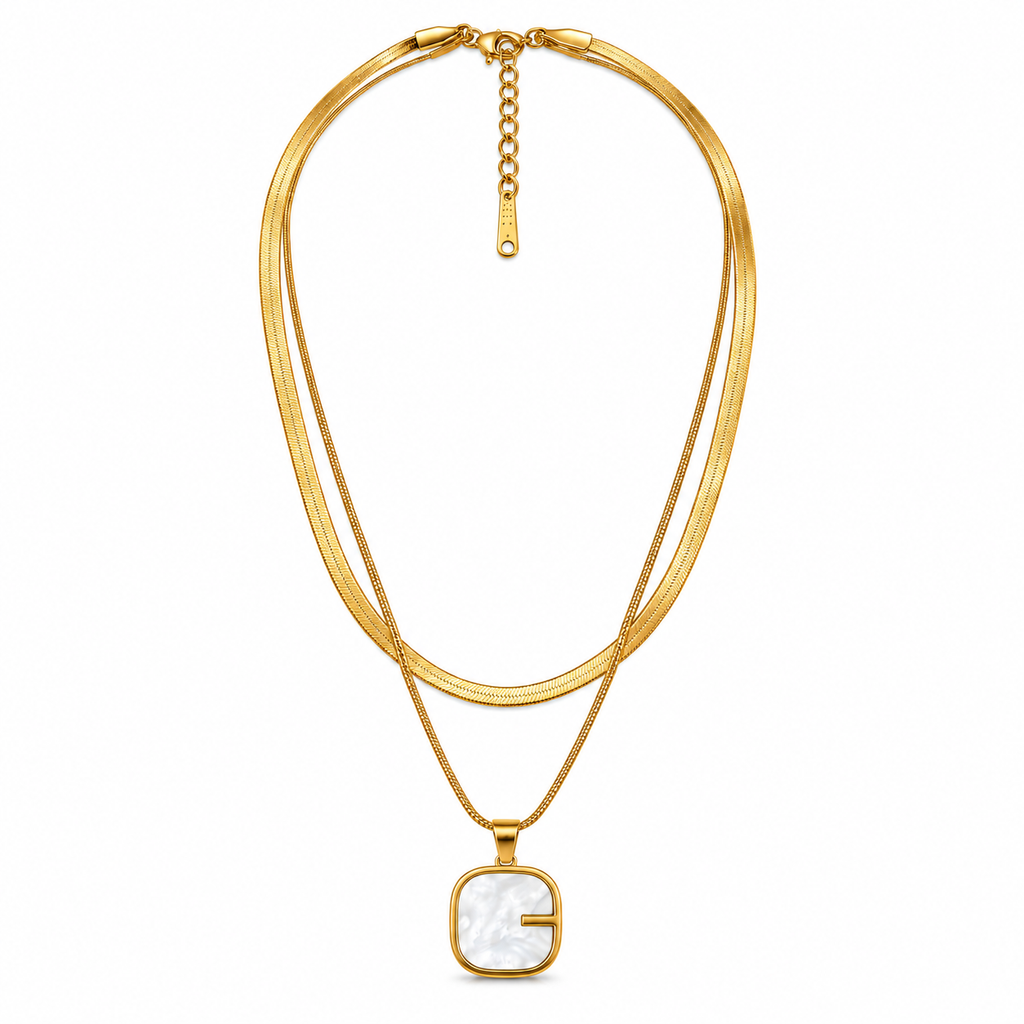 Gold Layered G Pendant Necklace