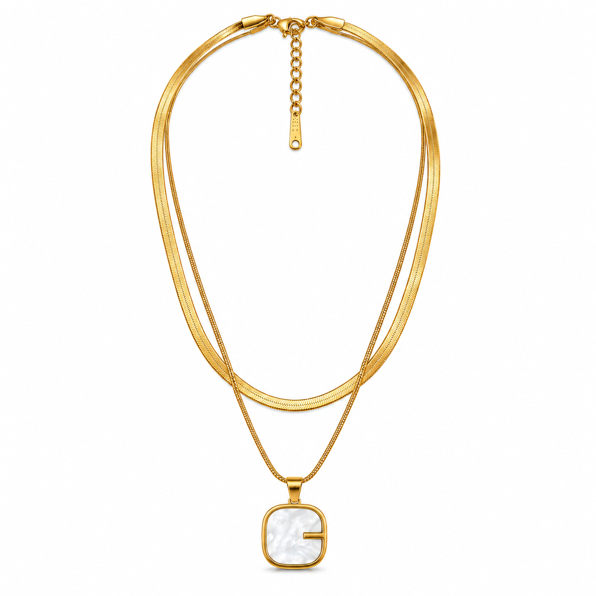 Gold Layered G Pendant Necklace