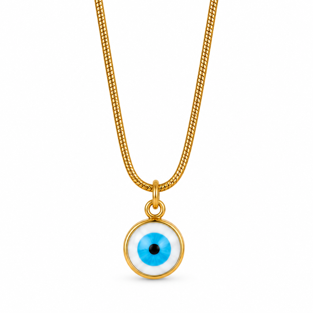 Gold Evil Eye Pendant Necklace