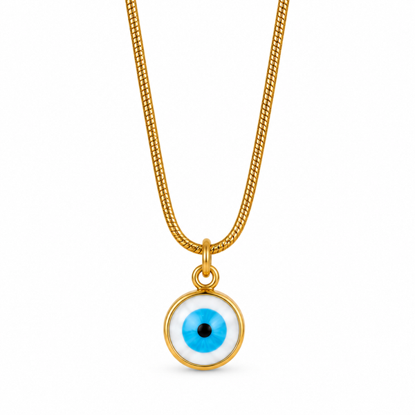 Gold Evil Eye Pendant Necklace