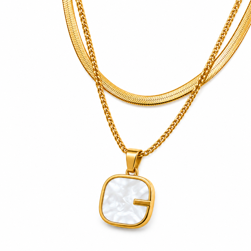 Gold Layered G Pendant Necklace