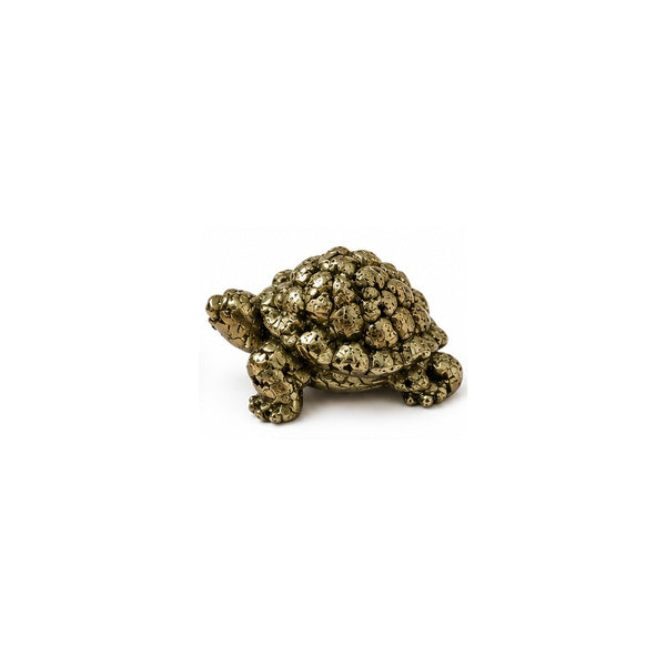 Natural Pyrite Tortoise Statue  | Golden Pyrite Turtle Figurine for Vastu, Feng Shui, Home & Office Décor |