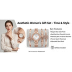 Elegant Rose Gold Women’s Watch & Bracelet Gift Set